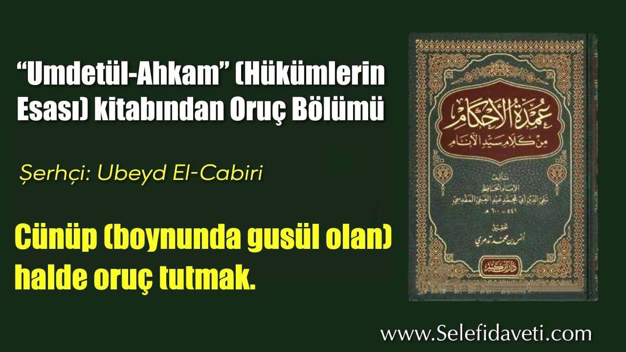 Cünüp halde oruç tutmak